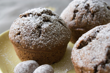 Muffin with Christmas decoration