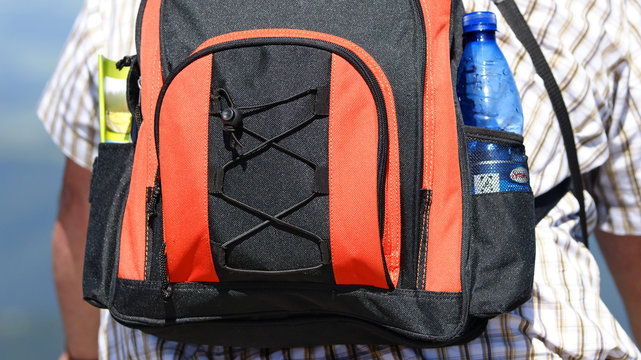 Wanderer mit Rucksack