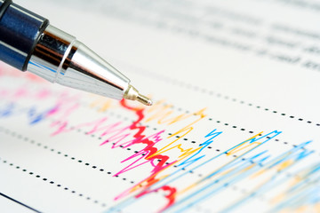 Fototapeta premium Monitoring of stock index dynamics.