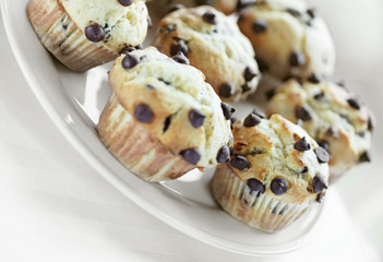 chocolate chip muffin breakfast