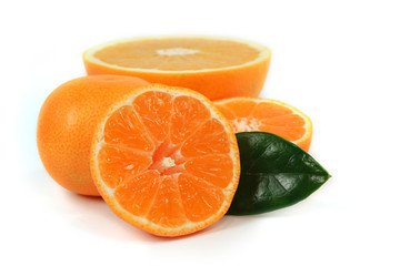 Sliced orange isolated