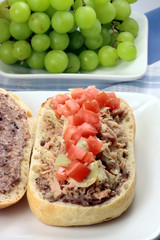 Delicious mediterranean tuna sandwich