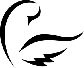Silhouette of a swan