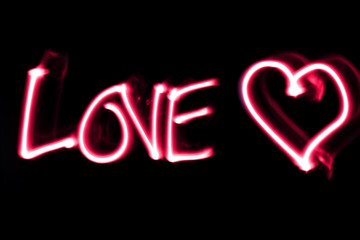 Love, light painting