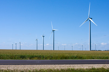Modern Windmill Generators along the Interstate