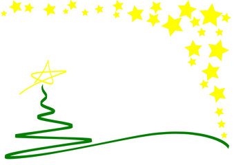 albero verde e stelle v