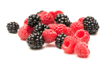 blackberry and raspberry