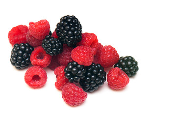blackberry and raspberry