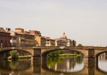 Obraz premium Arno Bridge and Reflection