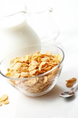 Breakfast with corn-flakes