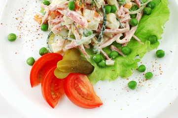 Salad from fresh vegetables