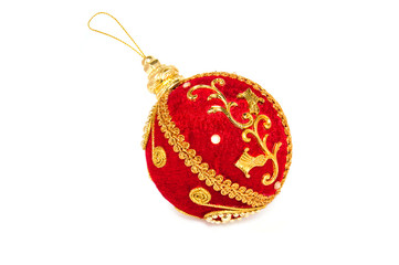 Red and Golden holiday Bauble