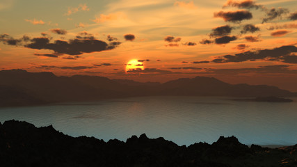 Die See im Abendlicht