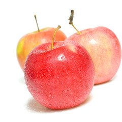 red apples isolated on the white background