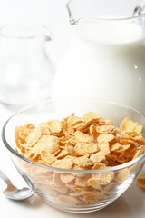 Breakfast with corn-flakes