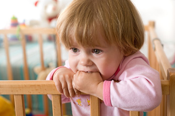 closeup of a portrait little girl