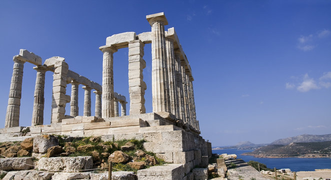 Sounion cape (panoramic composition)