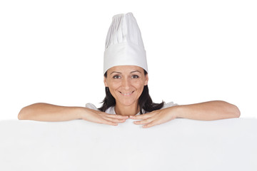 Pretty cook girl with uniform