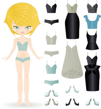 Blond Paper Doll