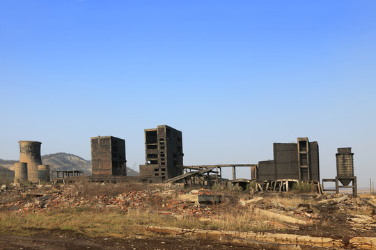 Heavy industry ruins