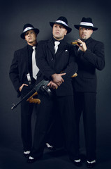 Three gangsters. Gangster gang