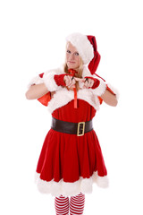 SAntas helper scolding standing