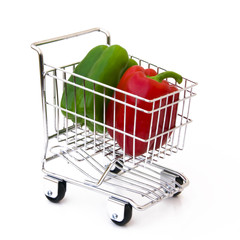 Pepper in shopping cart