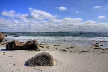 rocks on a beach in brittany