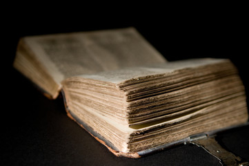 Old Bible on Black