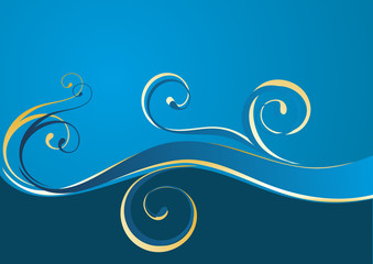 title page with golden vegetable pattern