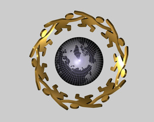 Designelement - Thema Globalisierung - isoliert