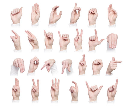 The Alphabet formed by sign language