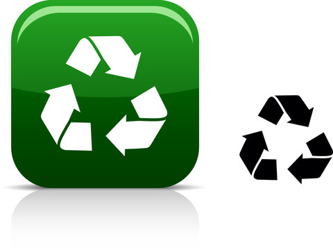 Recycle beautiful icon. Vector illustration
