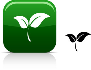 Ecology beautiful icon. Vector illustration.