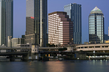 Fototapeta na wymiar Buildings in Downtown Tampa