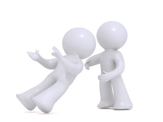 Falling intro trusting hands