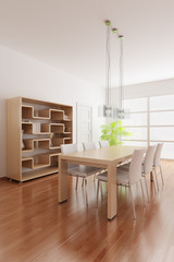 3d render a modern dining room