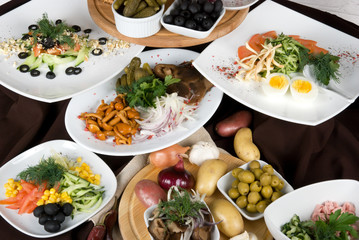 the restaurant table