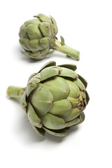 Obraz premium Two artichokes