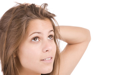 Naklejka premium Beautiful woman portrait