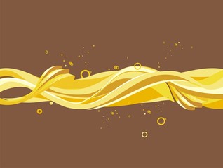 abstract background with golden wave