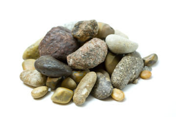 Stones scattering isolated on white
