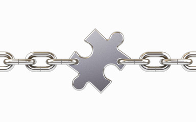 Chain with puzzle.