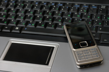 Laptop and cell phone