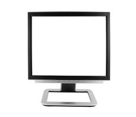 LCD computer monitor isolated on white background