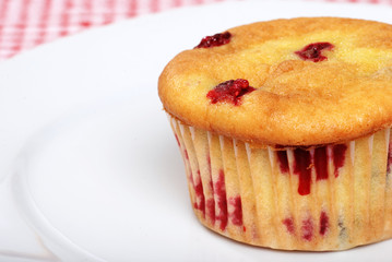 cranberry muffin on a plate