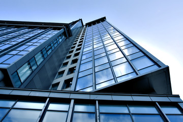 Fototapeta na wymiar modern business skyscraper, perspective view