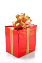 Red christmas gift boxes