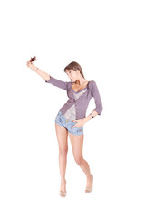 woman talking a picture