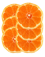 Sliced orange isolated